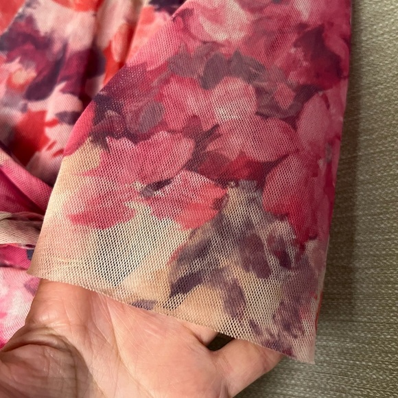 Johnny Heaven Mesh Material Romantic Floral 90’s Y2k 2000’s Top Blouse - Picture 6 of 9